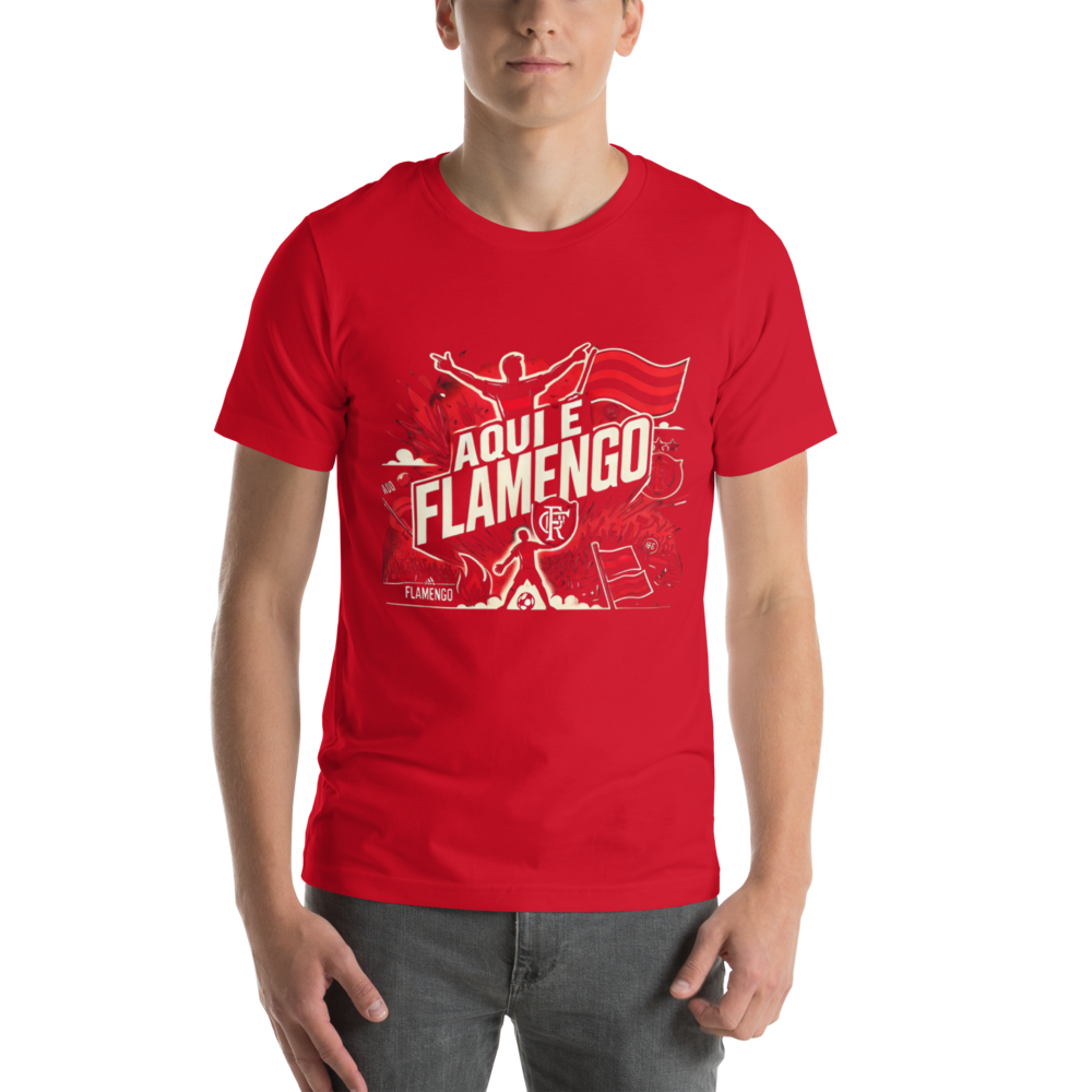 Camiseta Staple Unissex – Estampa Aqui é Flamengo!